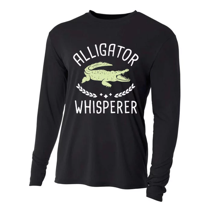 Alligator Whisperer Gator Crocodile Zoo Animal Lover Cooling Performance Long Sleeve Crew