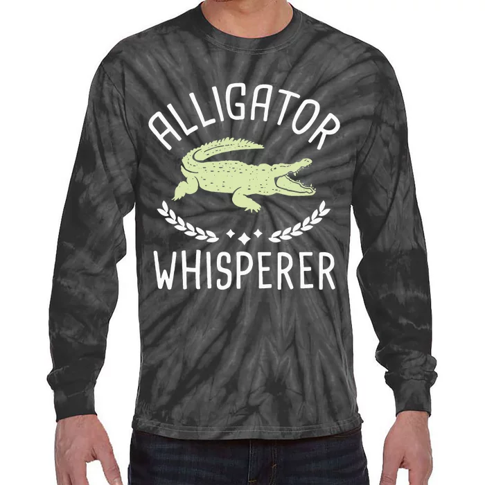 Alligator Whisperer Gator Crocodile Zoo Animal Lover Tie-Dye Long Sleeve Shirt