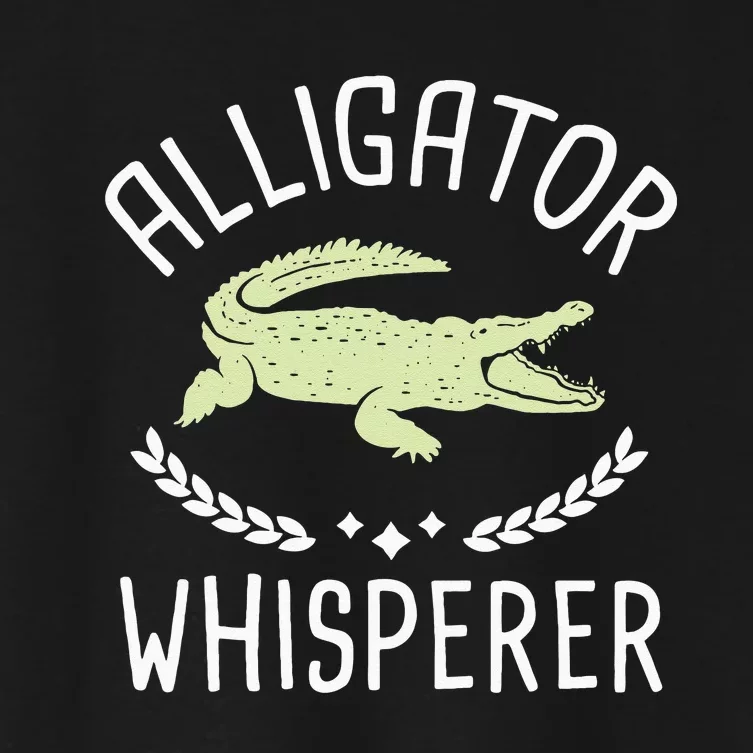 Alligator Whisperer Gator Crocodile Zoo Animal Lover Women's Crop Top Tee