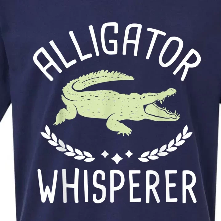 Alligator Whisperer Gator Crocodile Zoo Animal Lover Sueded Cloud Jersey T-Shirt