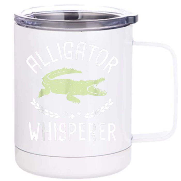 Alligator Whisperer Gator Crocodile Zoo Animal Lover Front & Back 12oz Stainless Steel Tumbler Cup