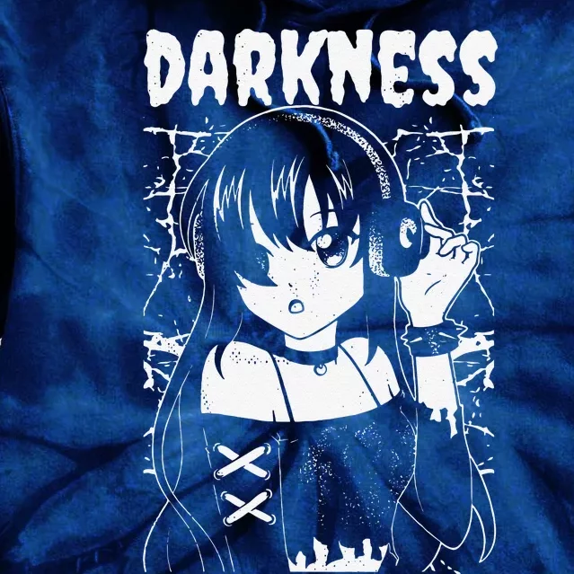 Anime Woman. Goth. Darkness. Goth Woman Tie Dye Hoodie