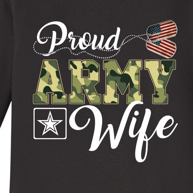 Army Wife Gift Baby Long Sleeve Bodysuit