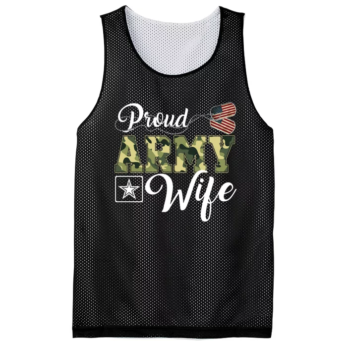 Army Wife Gift Mesh Reversible Basketball Jersey Tank