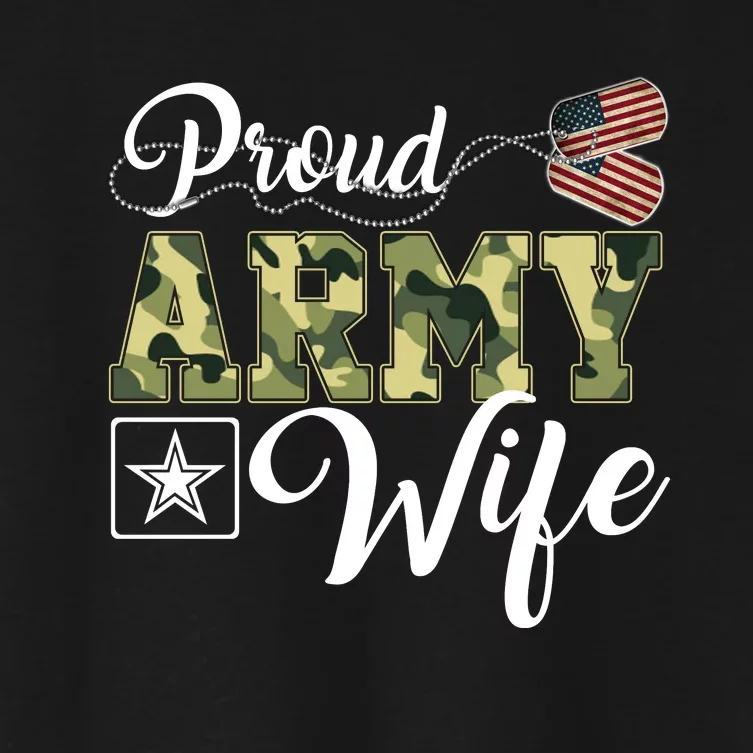 Army Wife Gift Women's Crop Top Tee