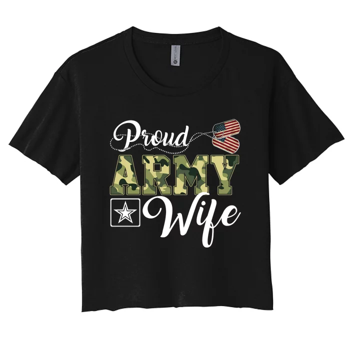 Army Wife Gift Women's Crop Top Tee