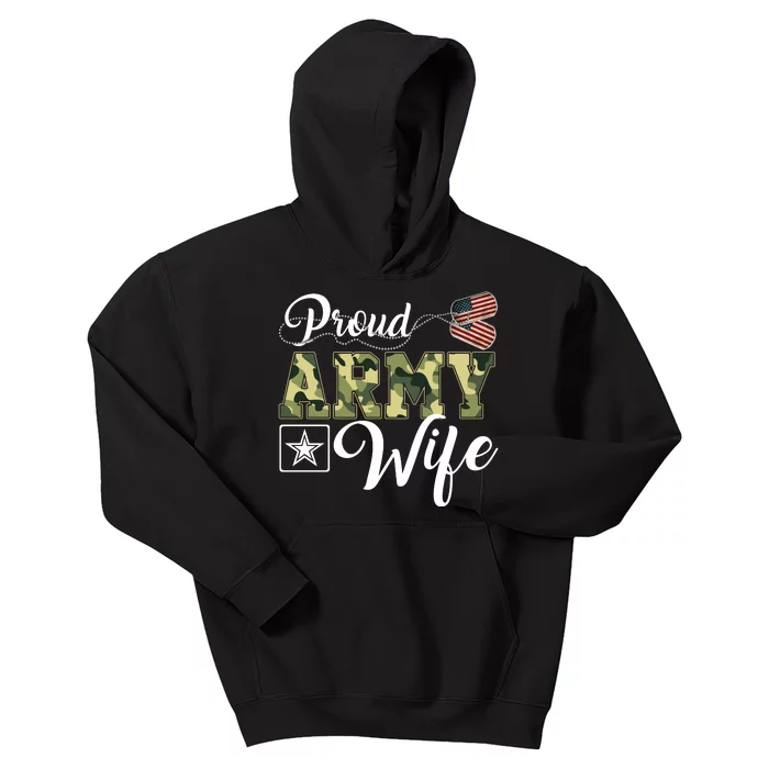 Army Wife Gift Kids Hoodie