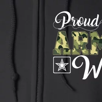 Army Wife Gift Full Zip Hoodie