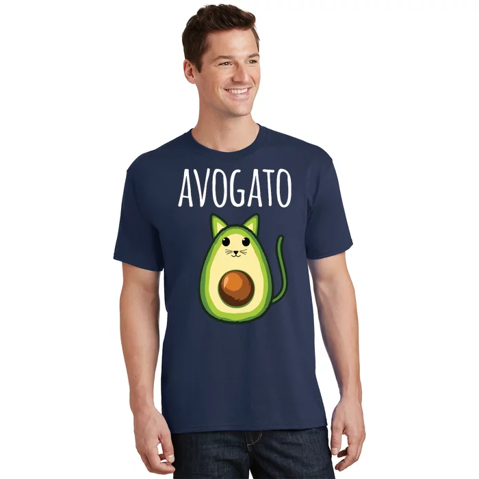 Avogato Women Girl Cute Avocado Cat Funny T-Shirt