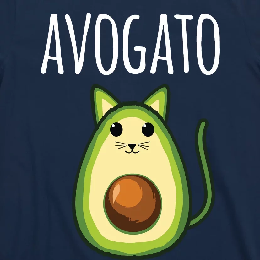 Avogato Women Girl Cute Avocado Cat Funny T-Shirt