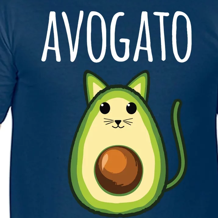 Avogato Women Girl Cute Avocado Cat Funny Comfort Colors T-Shirt