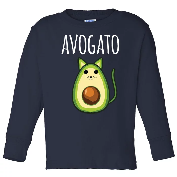 Avogato Women Girl Cute Avocado Cat Funny Toddler Long Sleeve Shirt