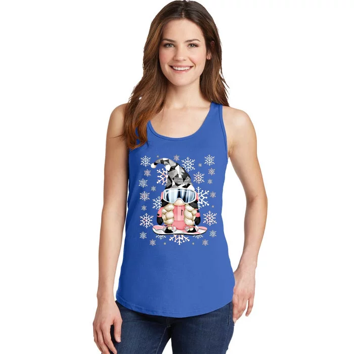 Aesthetic Winter Gnome For Snowboard Mom Love Snowboarding Gift Ladies Essential Tank