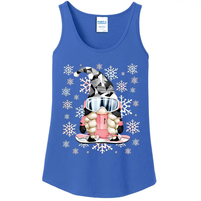 Aesthetic Winter Gnome For Snowboard Mom Love Snowboarding Gift Ladies Essential Tank