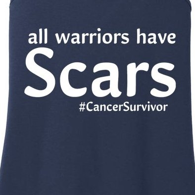 All Warriors Have Scars #CancerSurvivor Ladies Essential Tank