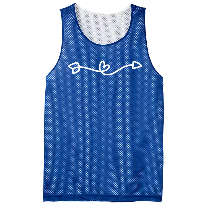 Arrow With Heart Love Gift Mesh Reversible Basketball Jersey Tank