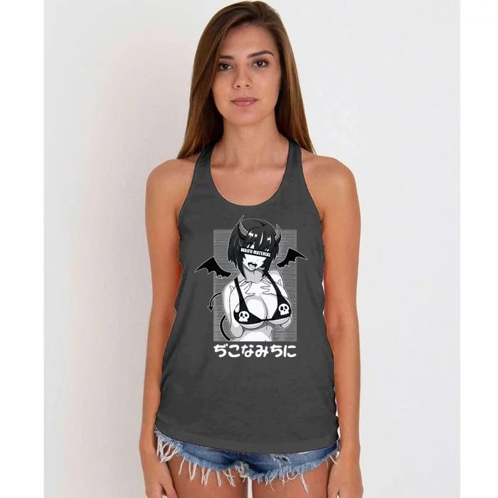 Anime Waifu Hentai Anime Lover Anime Girl Japanese Aesthetic Women's Knotted Racerback Tank