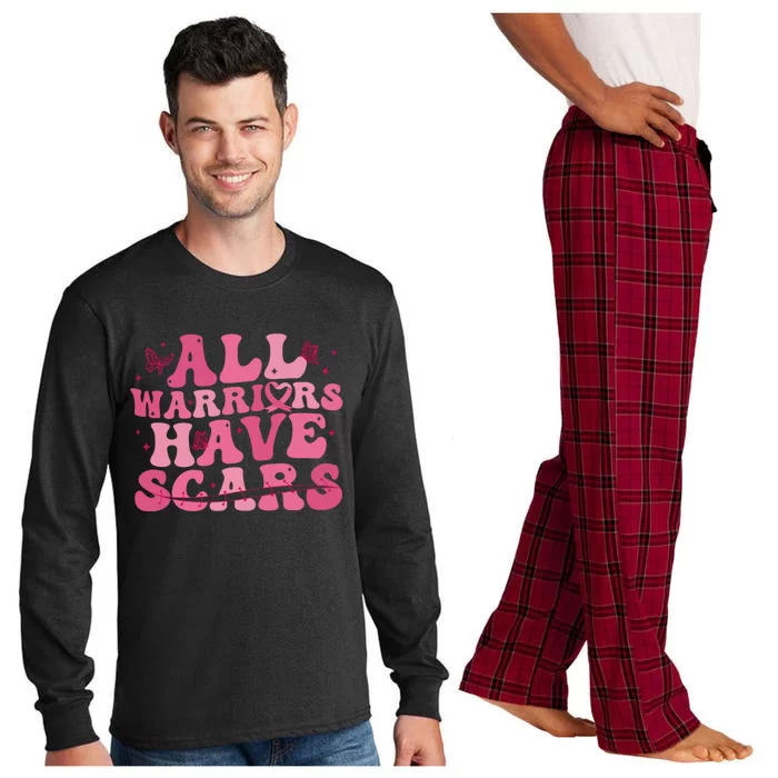 All Warriors Have Scars Breast Cancer Long Sleeve Pajama Set