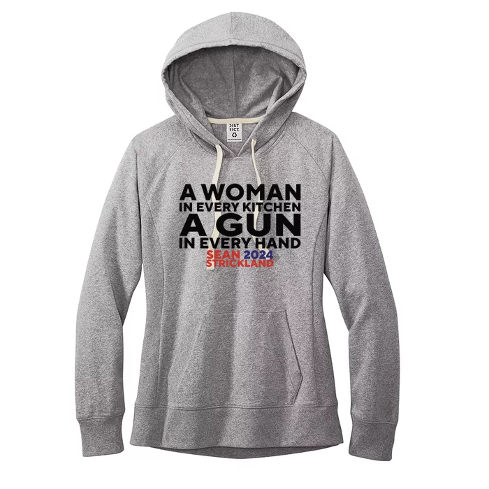 A Woman In Every Kitchen A Gun In Every Hand Sean 2024 Strickland Women's Fleece Hoodie