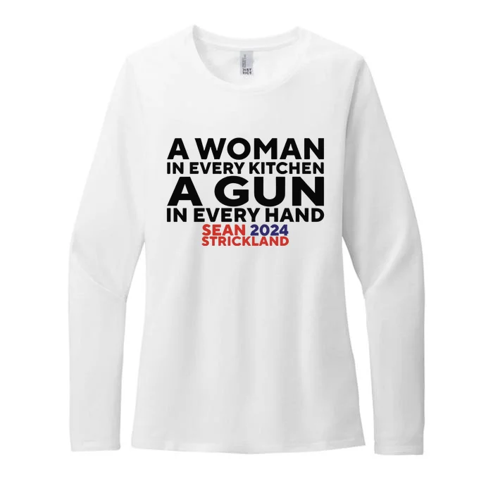 A Woman In Every Kitchen A Gun In Every Hand Sean 2024 Strickland Womens CVC Long Sleeve Shirt