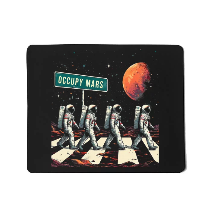 Astronauts Walking In Space Occupy Mars Mousepad