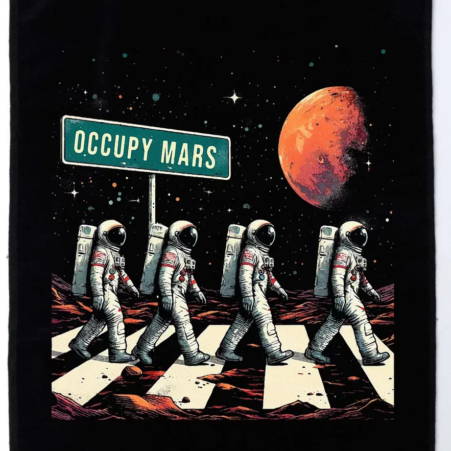 Astronauts Walking In Space Occupy Mars Platinum Collection Golf Towel