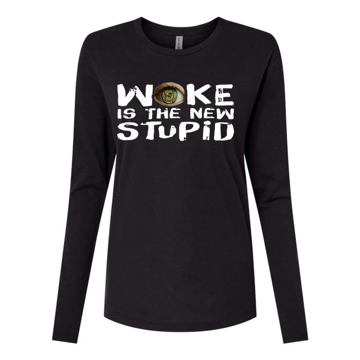 Anticommie Woke Is The New Stupid Womens Cotton Relaxed Long Sleeve T-Shirt