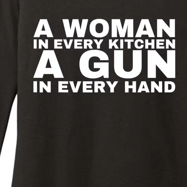 A Woman In Every Kitchen A Gun In Every Hand Womens CVC Long Sleeve Shirt