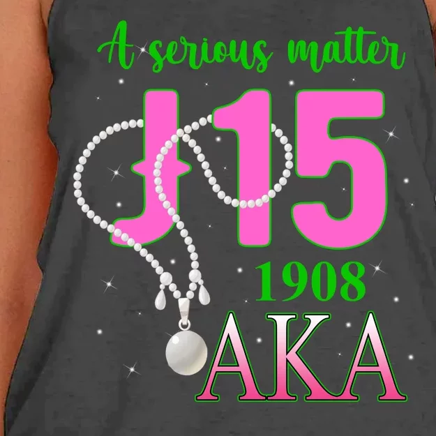 AKA Women J15 Founder's Day 1908 Pearl Women's Knotted Racerback Tank