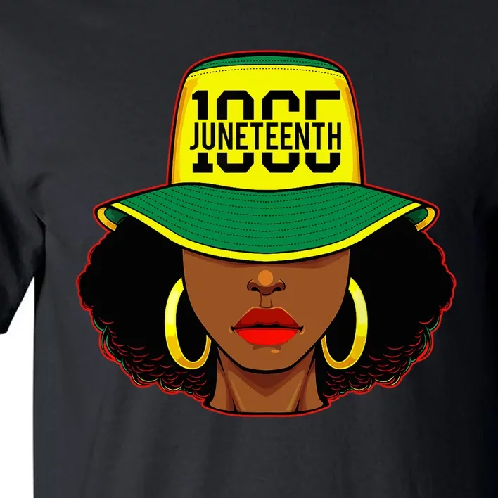 Afro Woman Juneteenth 1865 Melanin Pride African American Tall T-Shirt