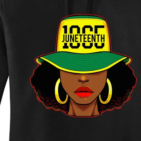 Afro Woman Juneteenth 1865 Melanin Pride African American Women's Pullover Hoodie