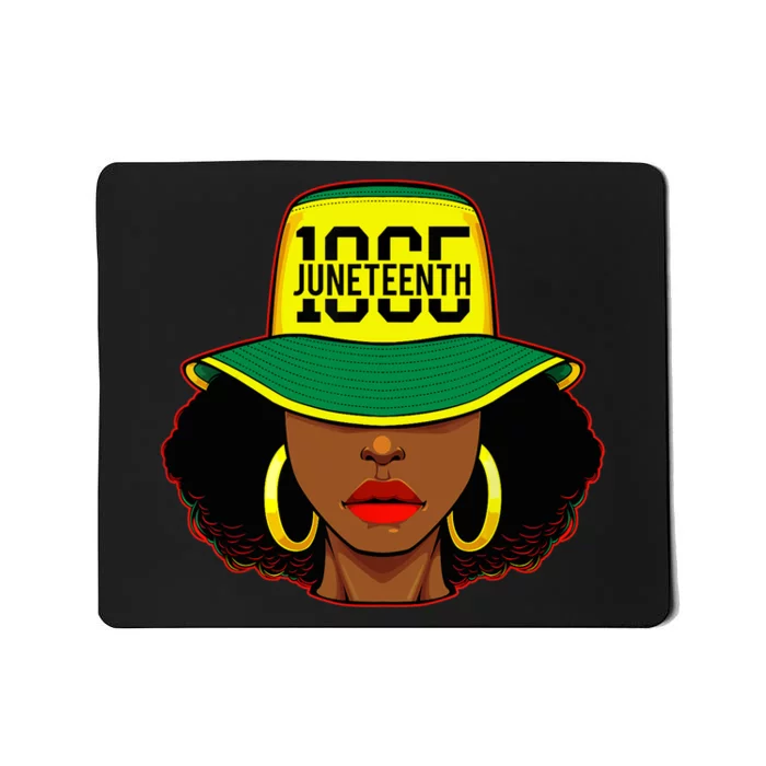 Afro Woman Juneteenth 1865 Melanin Pride African American Mousepad