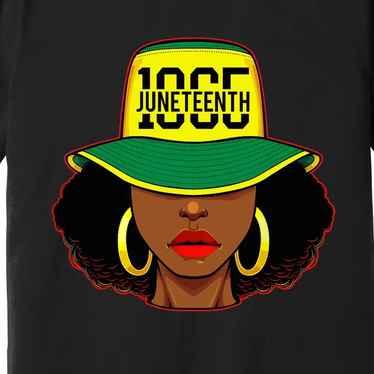 Afro Woman Juneteenth 1865 Melanin Pride African American Premium T-Shirt