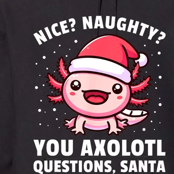 Axolotl Women Kids Axolotl Questions Christmas Premium Hoodie