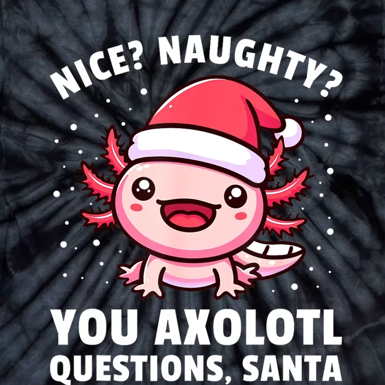 Axolotl Women Kids Axolotl Questions Christmas Tie-Dye T-Shirt