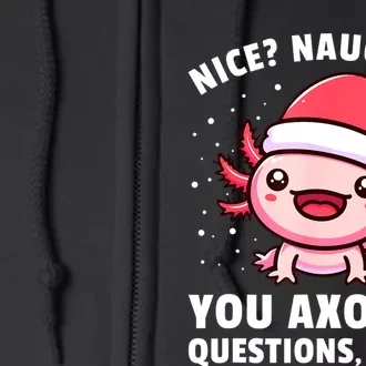 Axolotl Women Kids Axolotl Questions Christmas Full Zip Hoodie