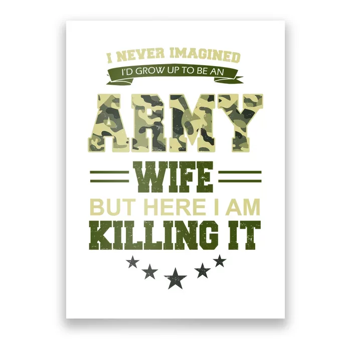 Army Wife Killing It Quote Poster