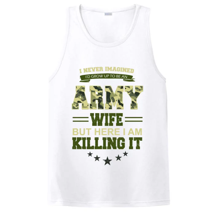 Army Wife Killing It Quote Performance Tank