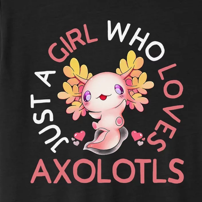 Axolotl  Who Loves Axolotls Cute Teen Girls Pink ChromaSoft Performance T-Shirt