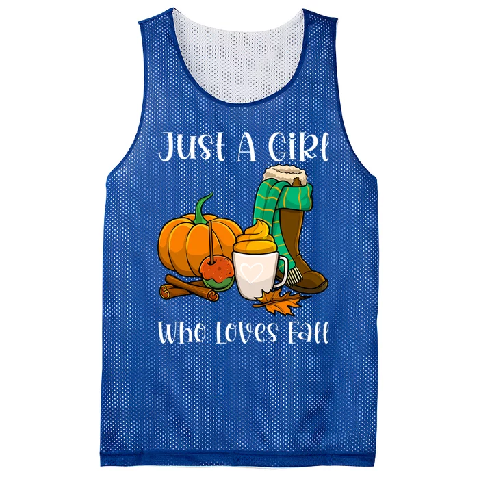 A Who Loves Fall Autumn Season Pumpkin Spice Latte Funny Gift Mesh Reversible Basketball Jersey Tank