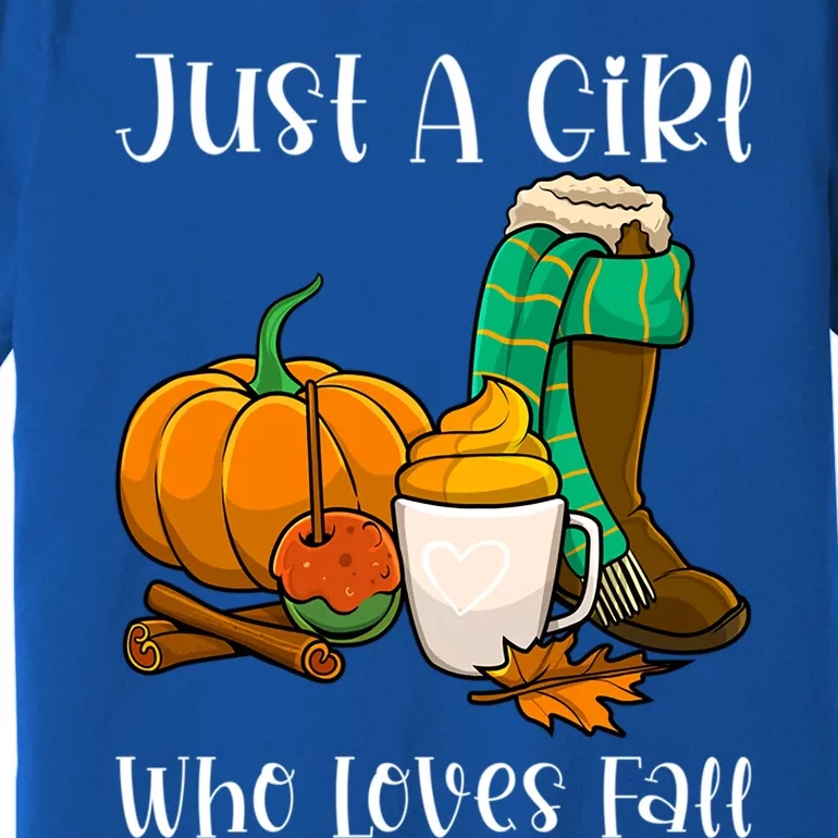 A Who Loves Fall Autumn Season Pumpkin Spice Latte Funny Gift Premium T-Shirt