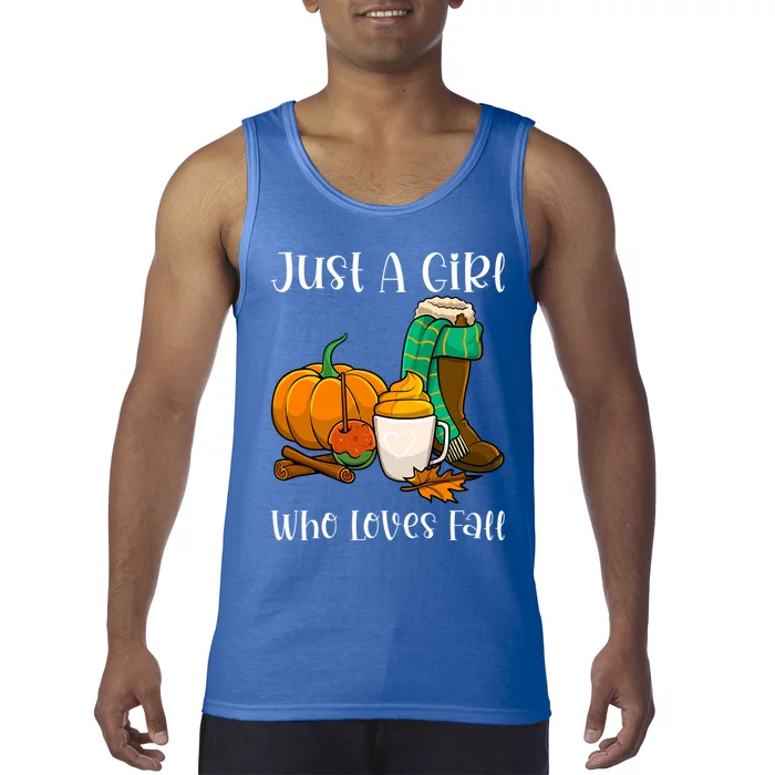 A Who Loves Fall Autumn Season Pumpkin Spice Latte Funny Gift Tank Top