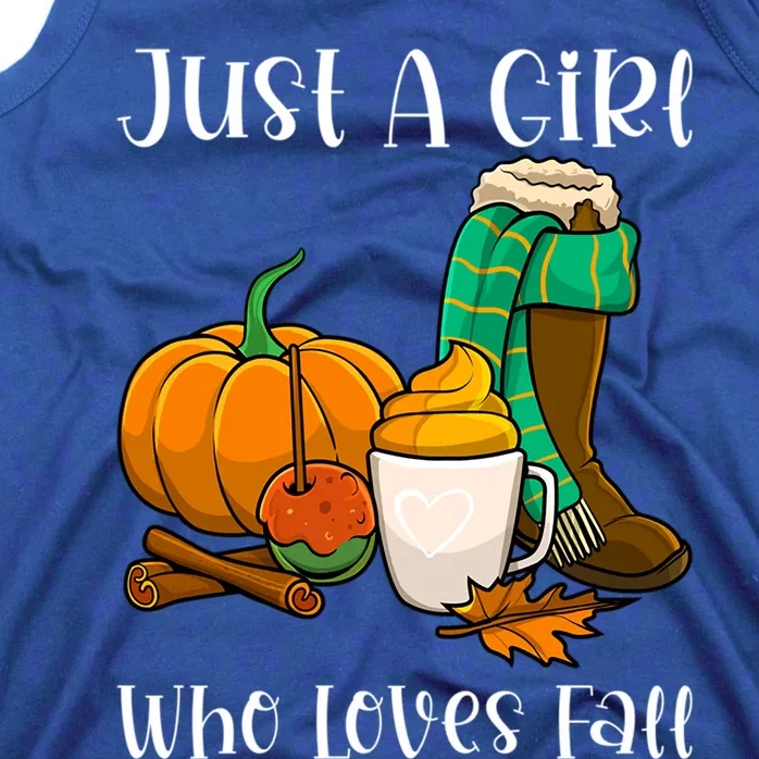 A Who Loves Fall Autumn Season Pumpkin Spice Latte Funny Gift Tank Top