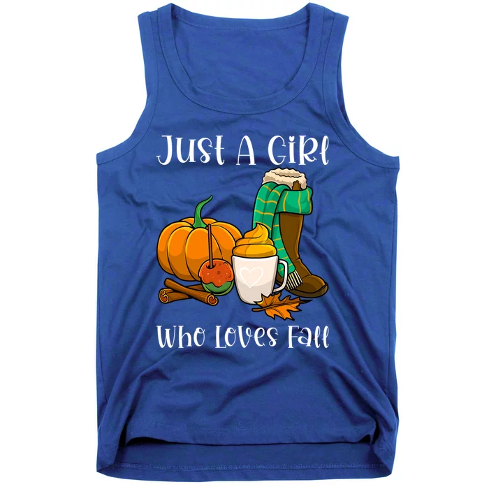 A Who Loves Fall Autumn Season Pumpkin Spice Latte Funny Gift Tank Top