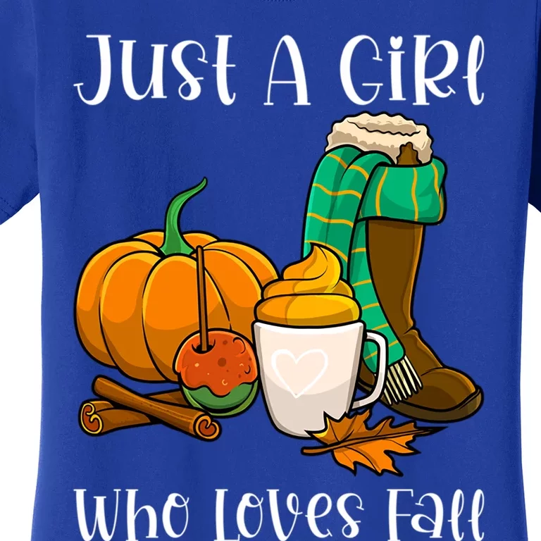 A Who Loves Fall Autumn Season Pumpkin Spice Latte Funny Gift Women's T-Shirt