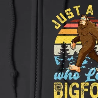 A Who Loves Bigfoot Funny Sasquatch Full Zip Hoodie