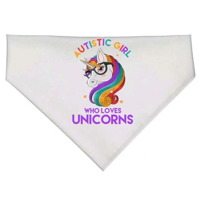 Autistic Who Loves Unicorns USA-Made Doggie Bandana