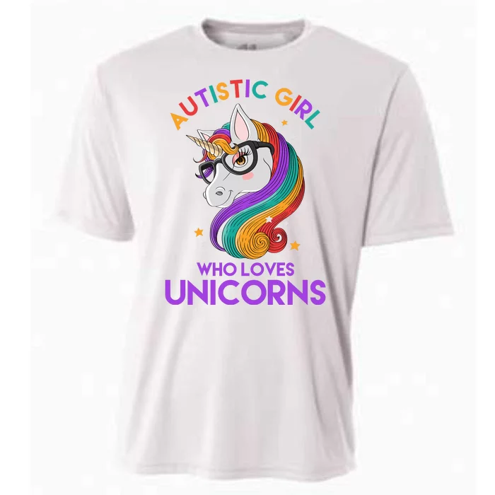 Autistic Who Loves Unicorns Cooling Performance Crew T-Shirt