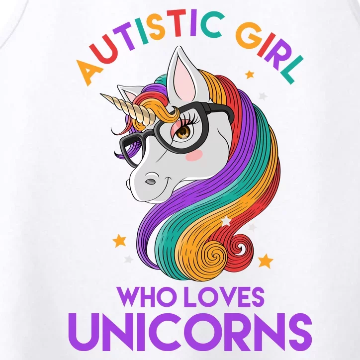 Autistic Who Loves Unicorns Performance Tank