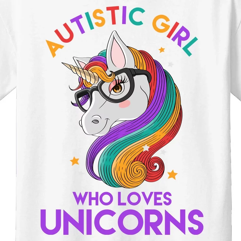 Autistic Who Loves Unicorns Kids T-Shirt